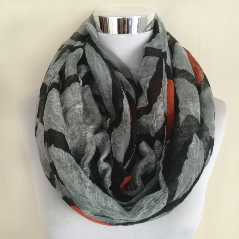 Νέα μόδα Γεωμετρική στάμπα Viscose Shawl γυναικεία εσάρπα άπειρο Lady print Μαλακό σιγαστήρα Hijab Sjaal Foulards Μουσουλμανικά κασκόλ Snood