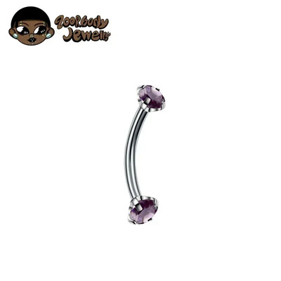 F136 Titanium Classic szemöldök piercing berakásos opál cirkon 16G belső cérna Banán ívelt ajak köldök piercing piercing ékszer