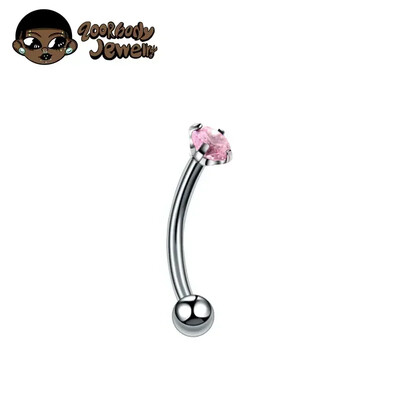 F136 Titanium Classic szemöldök piercing berakásos opál cirkon 16G belső cérna Banán ívelt ajak köldök piercing piercing ékszer