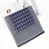 Design nou de lux cu imprimare geometrică viscoză bărbați iarnă toamnă eșarfă oameni de afaceri înfășurați culori moi negru bleumarin LL171024