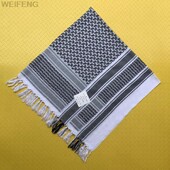 Taktická arabská šatka Keffiyeh Shemagh, bavlnená zimná šatka, ohrievač krku, vetruodolná turistická kempingová šatka pre mužov a ženy