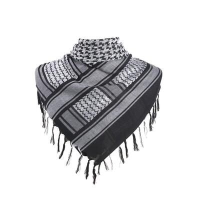 Taktická arabská šatka Keffiyeh Shemagh, bavlnená zimná šatka, ohrievač krku, vetruodolná turistická kempingová šatka pre mužov a ženy