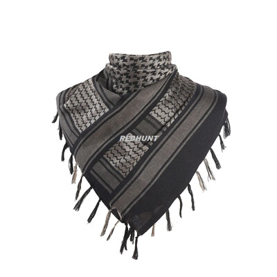 Taktická arabská šatka Keffiyeh Shemagh, bavlnená zimná šatka, ohrievač krku, vetruodolná turistická kempingová šatka pre mužov a ženy
