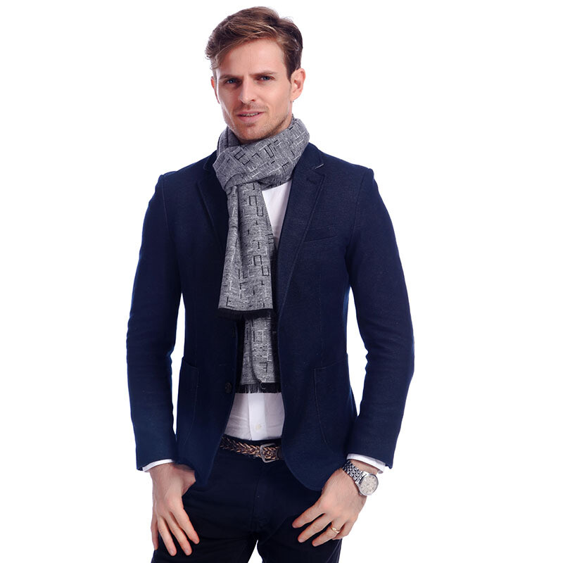 Mados dizaineris Laisvalaikio Šalikai Žieminiai Vyriški Kašmyro Šalikas Prabangus Gamintojas Kaklo skarelė Vyriška ilga skara Lauke Šilta Vilna Apvynioja Vyras