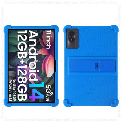 Husă din silicon moale Cornors cu suport pentru Ulefone Tab A11 Pro Husă 11" Tablet PC Funda de protecție rezistentă la șocuri 4 Groasă