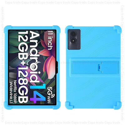 Husă din silicon moale Cornors cu suport pentru Ulefone Tab A11 Pro Husă 11" Tablet PC Funda de protecție rezistentă la șocuri 4 Groasă