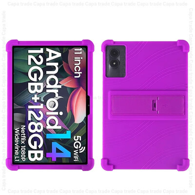 Husă din silicon moale Cornors cu suport pentru Ulefone Tab A11 Pro Husă 11" Tablet PC Funda de protecție rezistentă la șocuri 4 Groasă