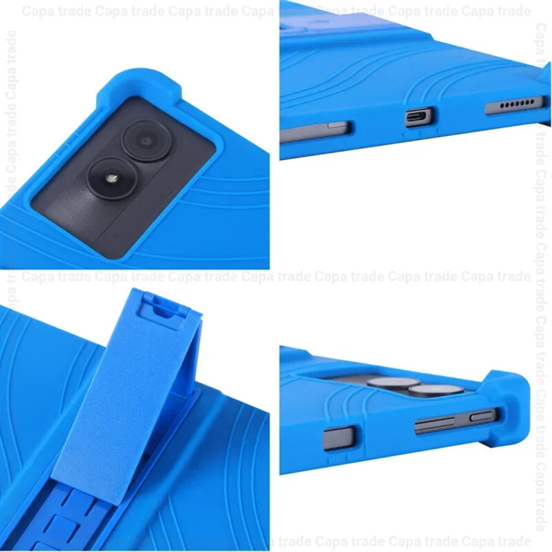 Husă din silicon moale Cornors cu suport pentru Ulefone Tab A11 Pro Husă 11" Tablet PC Funda de protecție rezistentă la șocuri 4 Groasă
