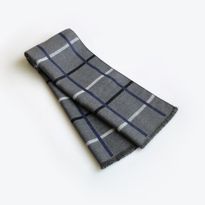 2024 Egyedi dizájn Kockás Kétoldalas Kasmír Sál Kendő Téli Férfi Luxus Márka Puha Meleg Sima Bandana Sálak Poncsók Pakolás