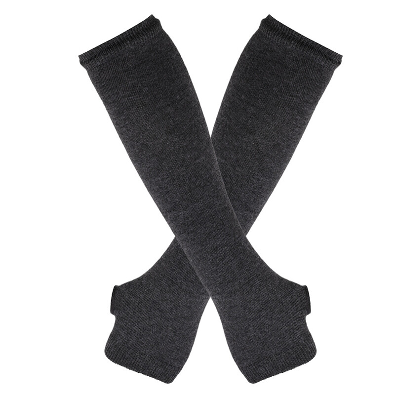 Új hosszú kesztyű karvédő klasszikus rózsaszín fekete-fehér csíkos ujjatlan könyökkesztyű melegítő kötött csuklópánt