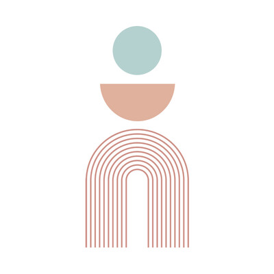 Autocolant de perete din vinil geometric cu frunze de curcubeu Boho, detașabil, autocolant de perete, detașabil, pentru copii, cameră de joacă pentru copii