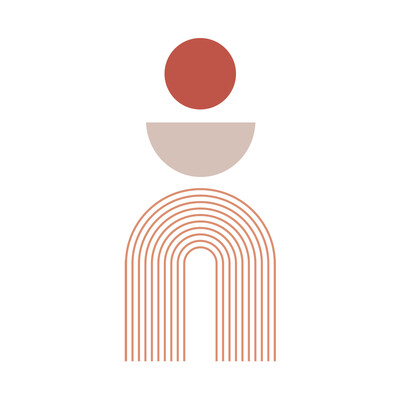 Autocolant de perete din vinil geometric cu frunze de curcubeu Boho, detașabil, autocolant de perete, detașabil, pentru copii, cameră de joacă pentru copii