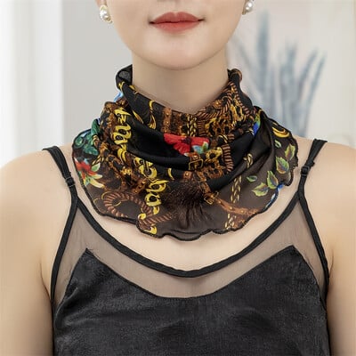 Túrázás Női Arc Sálak Horgász Nyak Sál Férfi Háromszög alakú Sál Arc Takaró Fátyol Jég Selyem Maszk 2024