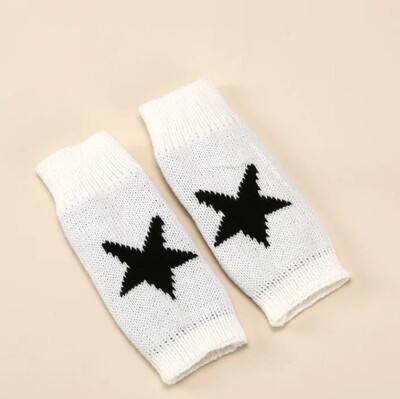 Punk Y2K Star Kötött gyapjúkesztyűk Divatos Férfi Női Pentagram Félujj meleg puha ujjatlan Ötágú csillag ujjatlan kesztyűk