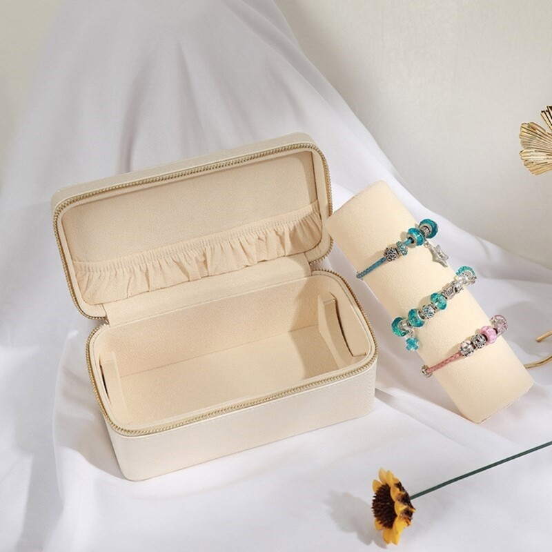 Sofisticirana dvoslojna kućna kutija za pohranu nakita Čuvar pribora PU kožna torbica na zaključavanje za asortiman kućanstva