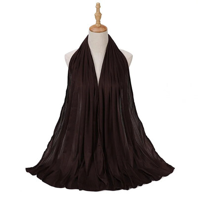 Ženski hidžabi Muslimanski šal Nove pletene jednobojne tkanine Ženski prugasti šal Malajska marama za slobodno vrijeme, Lndonesia Veleprodaja