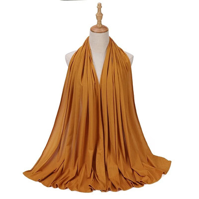 Ženski hidžabi Muslimanski šal Nove pletene jednobojne tkanine Ženski prugasti šal Malajska marama za slobodno vrijeme, Lndonesia Veleprodaja