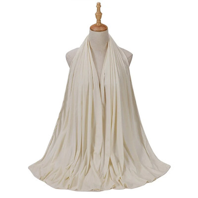 Ženski hidžabi Muslimanski šal Nove pletene jednobojne tkanine Ženski prugasti šal Malajska marama za slobodno vrijeme, Lndonesia Veleprodaja