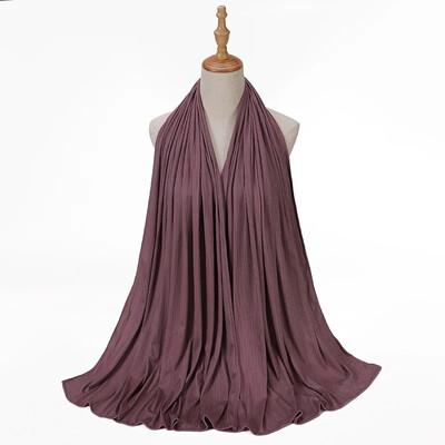 Ženski hidžabi Muslimanski šal Nove pletene jednobojne tkanine Ženski prugasti šal Malajska marama za slobodno vrijeme, Lndonesia Veleprodaja