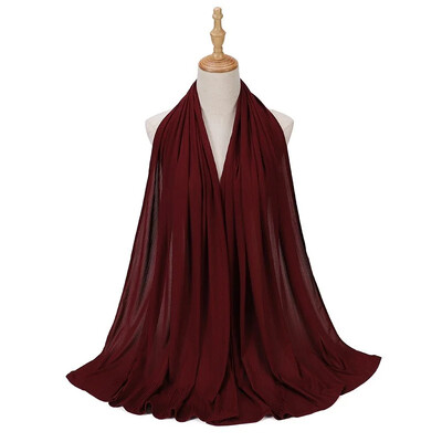 Ženski hidžabi Muslimanski šal Nove pletene jednobojne tkanine Ženski prugasti šal Malajska marama za slobodno vrijeme, Lndonesia Veleprodaja