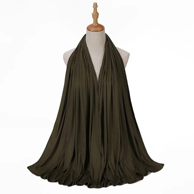 Ženski hidžabi Muslimanski šal Nove pletene jednobojne tkanine Ženski prugasti šal Malajska marama za slobodno vrijeme, Lndonesia Veleprodaja