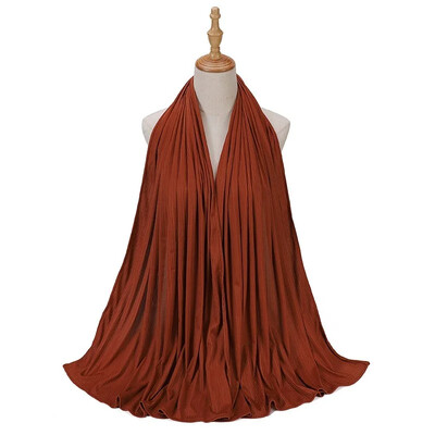 Ženski hidžabi Muslimanski šal Nove pletene jednobojne tkanine Ženski prugasti šal Malajska marama za slobodno vrijeme, Lndonesia Veleprodaja