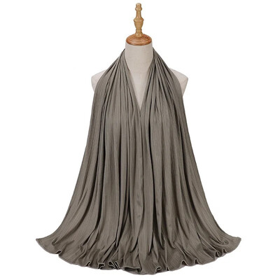 Ženski hidžabi Muslimanski šal Nove pletene jednobojne tkanine Ženski prugasti šal Malajska marama za slobodno vrijeme, Lndonesia Veleprodaja