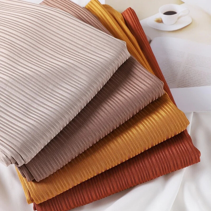 Hijab pentru femei Esarfă musulmană Nou tricotat țesături de culoare solidă Esarfă pentru cap cu dungi pentru femei Malayan Leisure Lndonesia Comerț cu ridicata Batic pentru cap