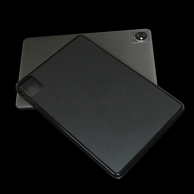 Plonas TPU galinis korpusas, skirtas Blackview Tab 70 Wifi 10,1" planšetinio kompiuterio minkštas apsauginis dangtelis, juodas ir skaidrus