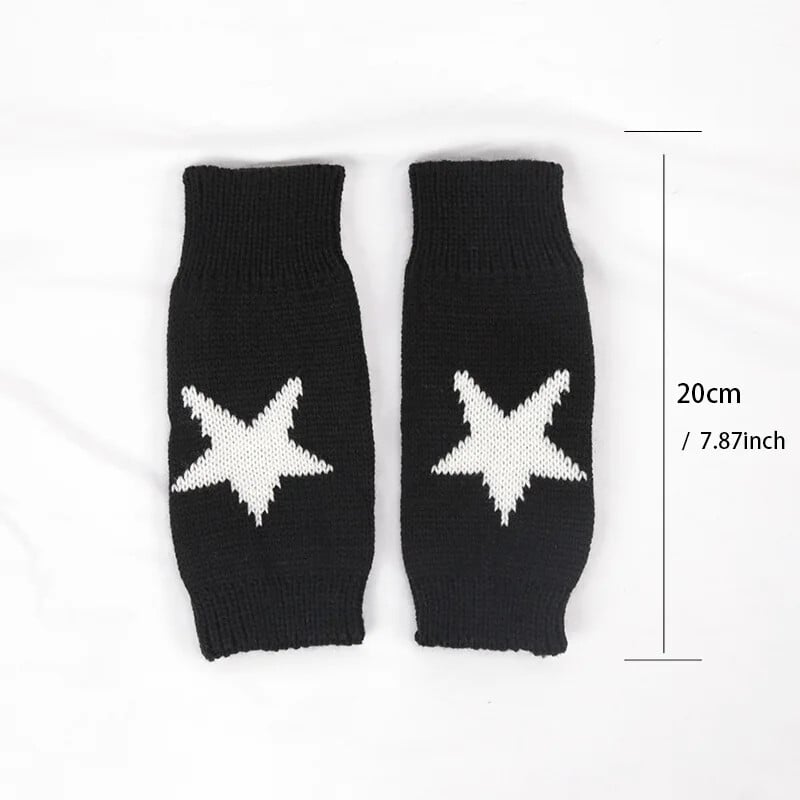 Pletené rukavice do polovice prstov, dámske teplé mäkké zimné palčiaky pre dievčatá, Guantes, dievčenské rukavice Y2K s rukávom Lolita Goth bez prstov