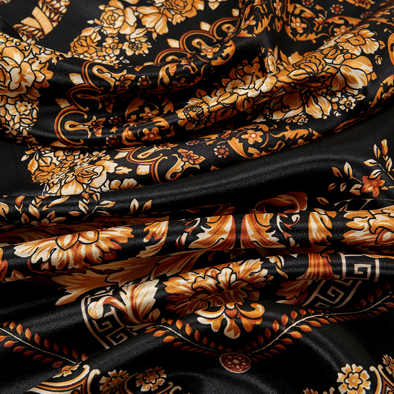 Nagyker 90*90cm-es selyemkendő női bandana szatén vintage fejkendő négyzet alakú sál fejpánt Retro nyomtatási fejkendő haj kiegészítők