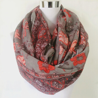 Eșarfă cerc fierbinte femeie eșarfă caldă floare de marcă de lux batistă clădire frumoasă Esarfă infinită moda femei eșarfe