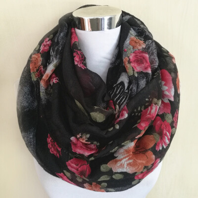 Eșarfă cerc fierbinte femeie eșarfă caldă floare de marcă de lux batistă clădire frumoasă Esarfă infinită moda femei eșarfe