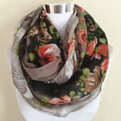 Eșarfă cerc fierbinte femeie eșarfă caldă floare de marcă de lux batistă clădire frumoasă Esarfă infinită moda femei eșarfe