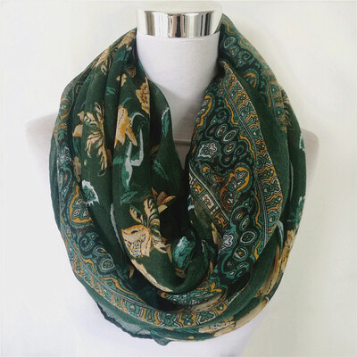 Eșarfă cerc fierbinte femeie eșarfă caldă floare de marcă de lux batistă clădire frumoasă Esarfă infinită moda femei eșarfe