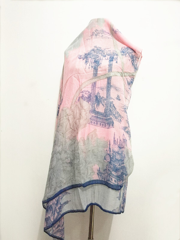 Eșarfă cerc fierbinte femeie eșarfă caldă floare de marcă de lux batistă clădire frumoasă Esarfă infinită moda femei eșarfe