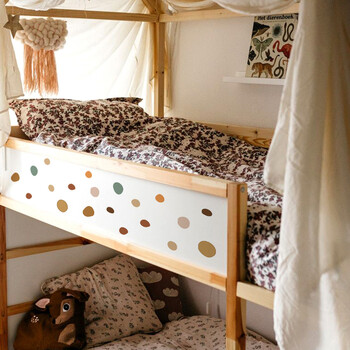 Boho Nursery Polka Dot Δημιουργικά αυτοκόλλητα τοίχου για Παιδικό Δωμάτιο Βρεφικά κορίτσια Δωμάτιο για αγόρια Διακόσμηση σπιτιού Nordic Warm Vintage αυτοκόλλητα