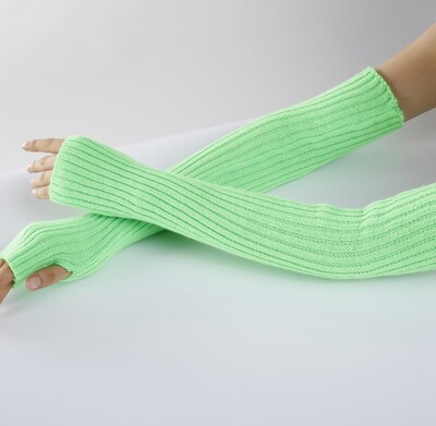 Ženske duge rukavice bez prstiju Meke ženske rukavice Lolita Kawaii rukavice Zimske toplije pletene rukave za ruke Punk gotičke rukavice za djevojke