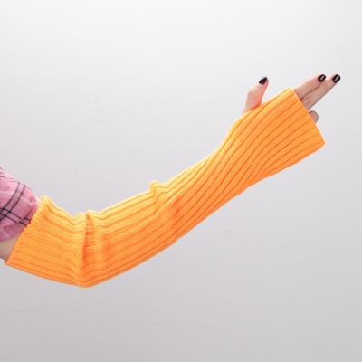 Ženske duge rukavice bez prstiju Meke ženske rukavice Lolita Kawaii rukavice Zimske toplije pletene rukave za ruke Punk gotičke rukavice za djevojke