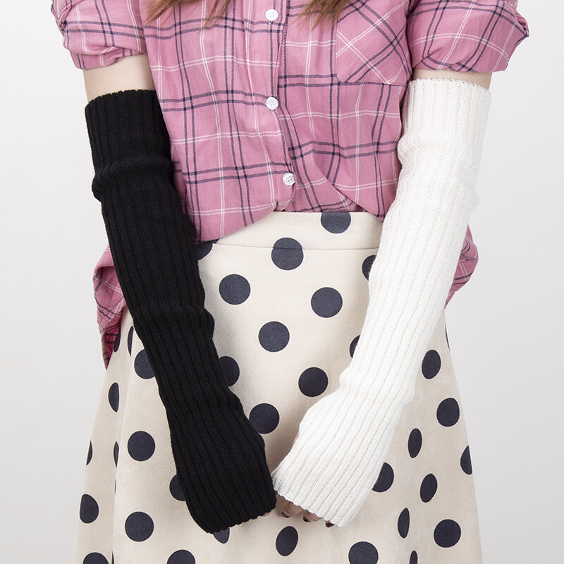 Ženske duge rukavice bez prstiju Meke ženske rukavice Lolita Kawaii rukavice Zimske toplije pletene rukave za ruke Punk gotičke rukavice za djevojke