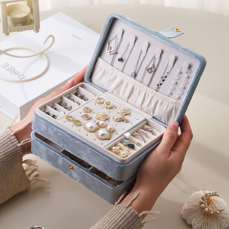 Kutija za nakit Organizator nakita Chic Veliki kapacitet Ženska višeslojna kutija za pohranu Držač za naušnice Narukvica Privjesak Ogrlica