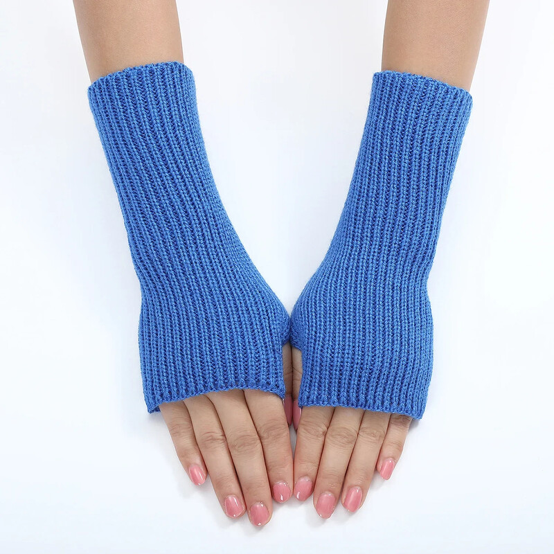 20 cm-es ujjatlan kesztyű nőknek télen meleg karmelegítő kötött meleg lányok kesztyűk koreai stílusú kézmelegítő divatos ujjatlan