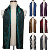 Barry.Wang šilkas vyriškas šalikas žakardo gėlėtas Paisley atsitiktinis formalus auksinis žalias raudonas mėlynas violetinis pilkas vyrų vestuvių verslo vakarėliui