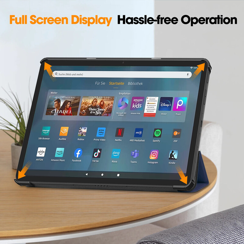 Planšetdatora vāciņš Amazon Fire HD10 2023 HD 10 Plus 2021 Fire Max 11 HD8 Plus 2022 Fire 7 2022 Triecienizturīgs planšetdatora vāciņš