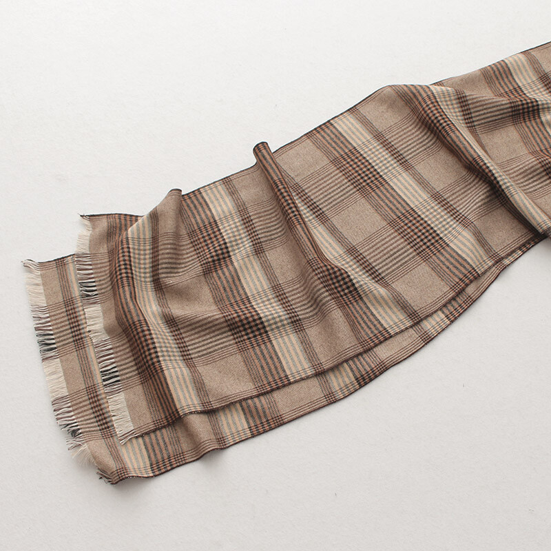 Κασκόλ 180*32 Tartan καρό κασμίρ για άντρες Φουλάρια βρετανικής επιταγής Business man 100% βισκόζη Χειμερινό απαλό ζεστό κασκόλ 2024