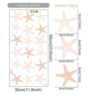 Boho rajzfilm tengeri csillag falmatricák gyerekszobákhoz babaszobák fali matricák csillagok otthoni dekorációs matricák barkácsolás