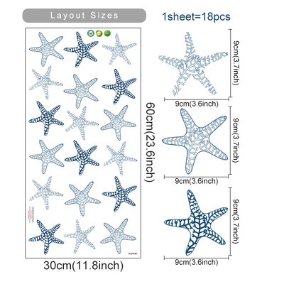 Boho rajzfilm tengeri csillag falmatricák gyerekszobákhoz babaszobák fali matricák csillagok otthoni dekorációs matricák barkácsolás