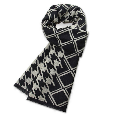 Eșarfă de iarnă cu ciucuri în carouri șaluri imitație de cașmir șaluri moi îngroșate Moda scoțiană pentru femei