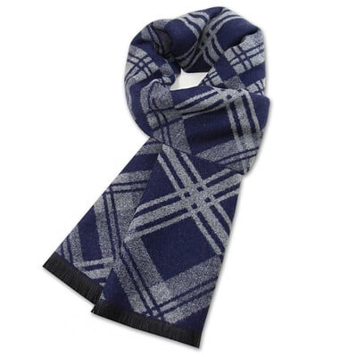 Eșarfă de iarnă cu ciucuri în carouri șaluri imitație de cașmir șaluri moi îngroșate Moda scoțiană pentru femei