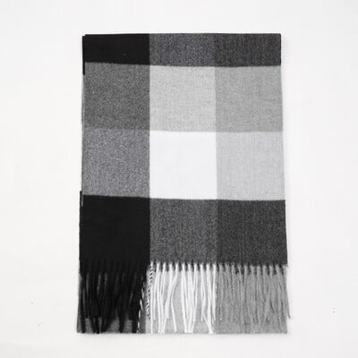 Tendință la modă, carouri, ciucuri, eșarfă pentru bărbați, toamnă, iarnă, imitație de cașmir, protecție împotriva frigului, eșarfe calde, șal, accesorii de îmbrăcăminte